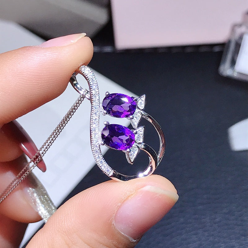 S925 Fashion New Amethyst Pendant