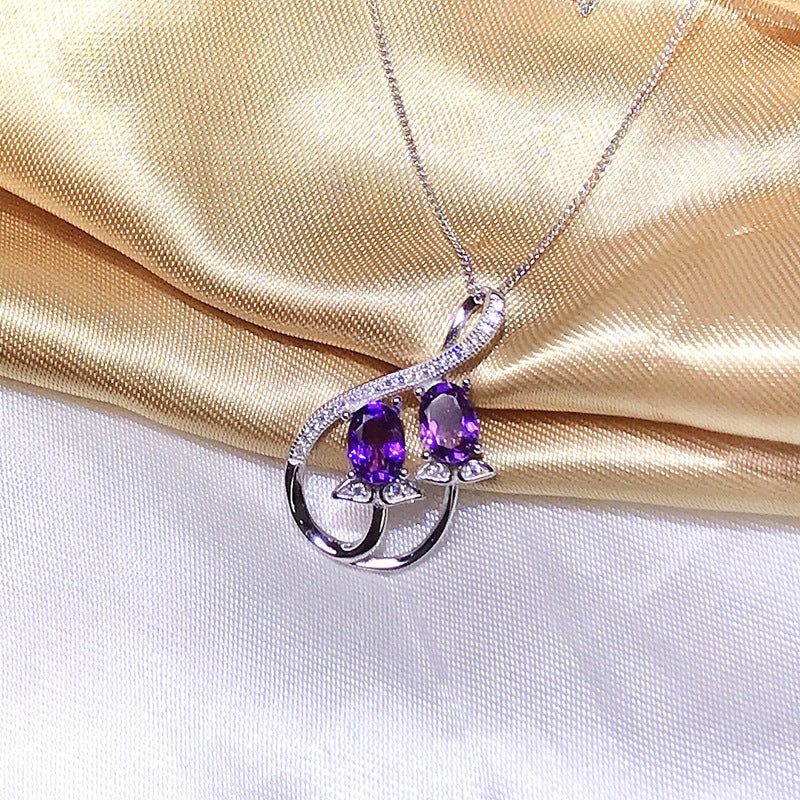 S925 Fashion New Amethyst Pendant