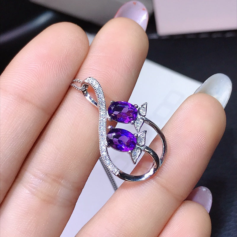 S925 Fashion New Amethyst Pendant
