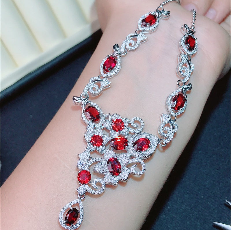 S925 Luxury Garnet Necklace