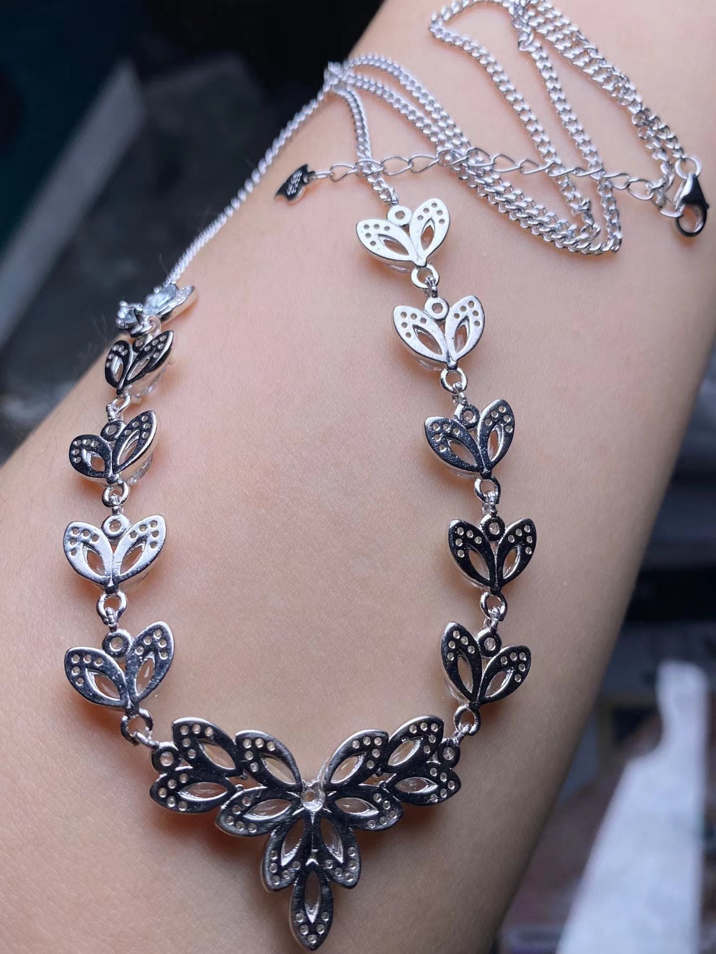 S925 Aquamarine Necklace