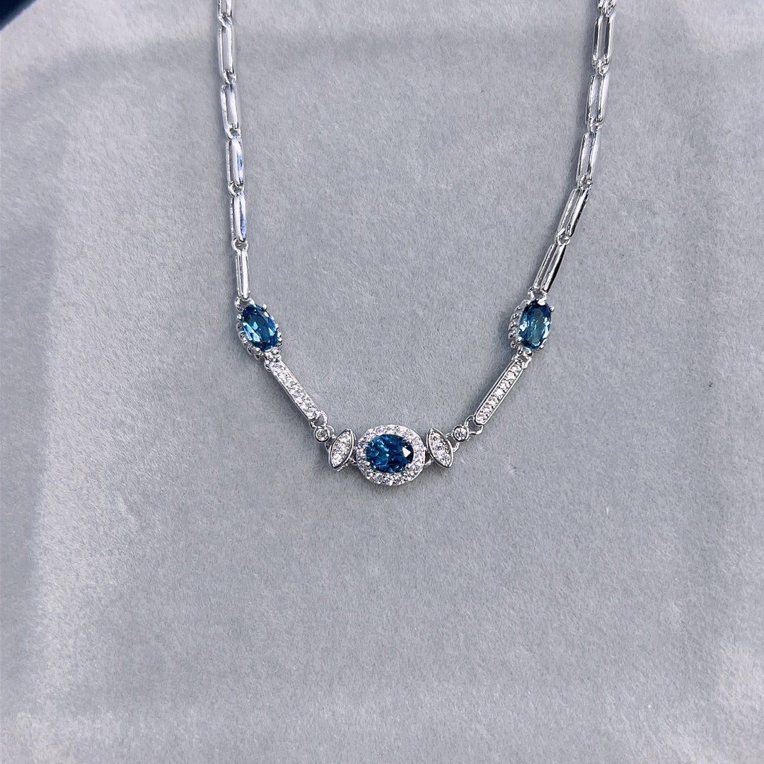Natural Gradient Topaz Bracelet 3x5mm 4x5mm High Clarity 925 Silver Simple Fashion Jewelry For Women