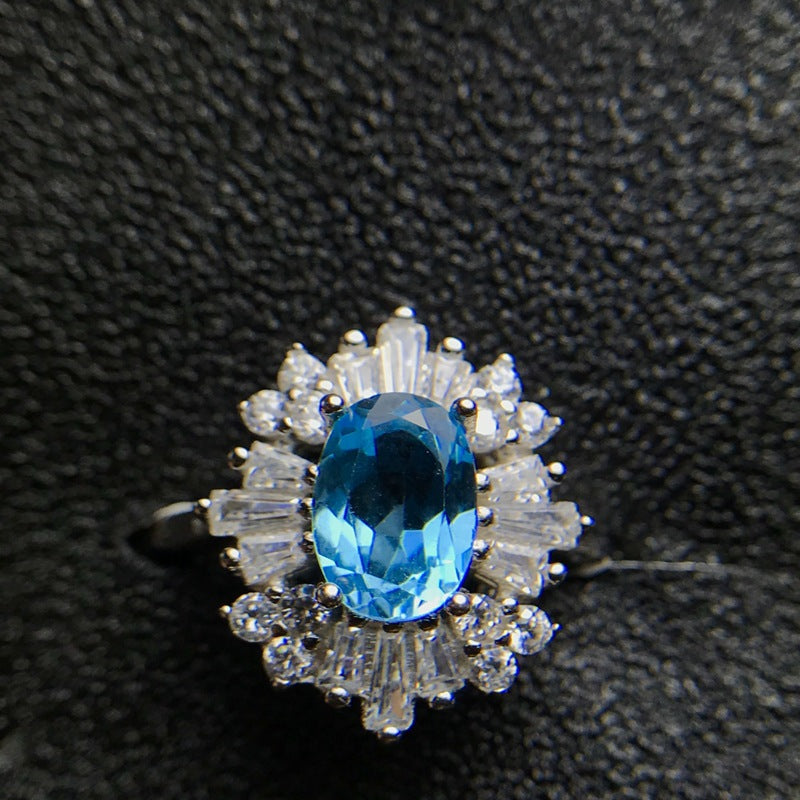 S925 Natural Topaz Ring (1ct)