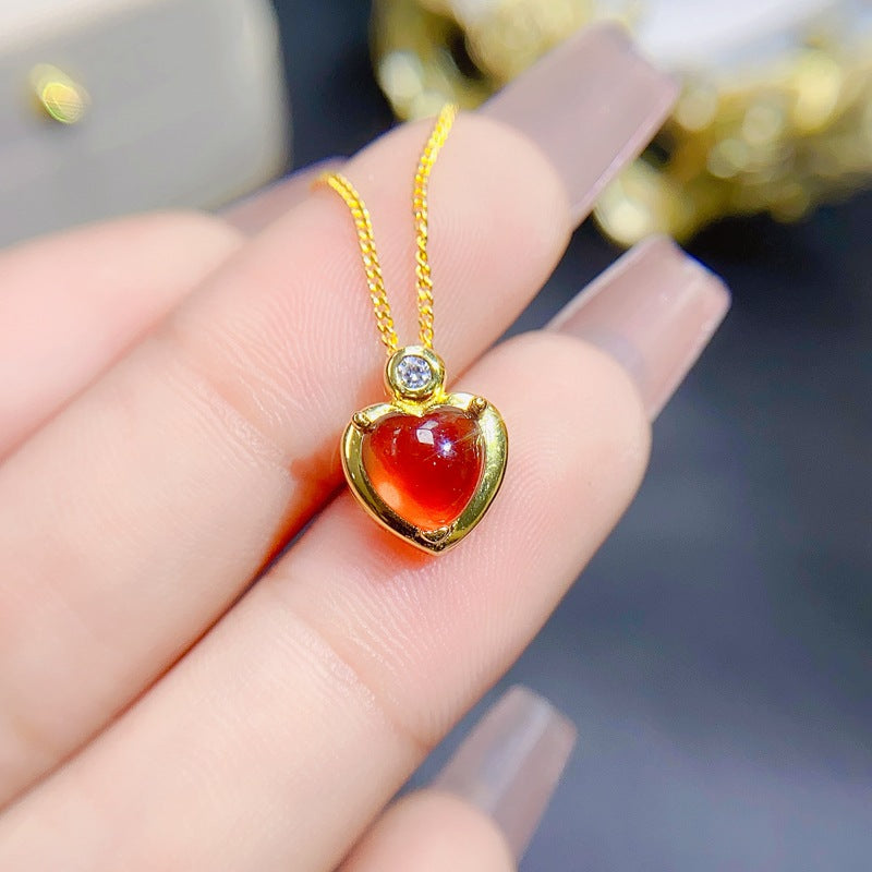 S925 Women's Fanta Garnet Pendant
