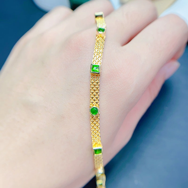 S925 Natural Tourmaline Bracelet