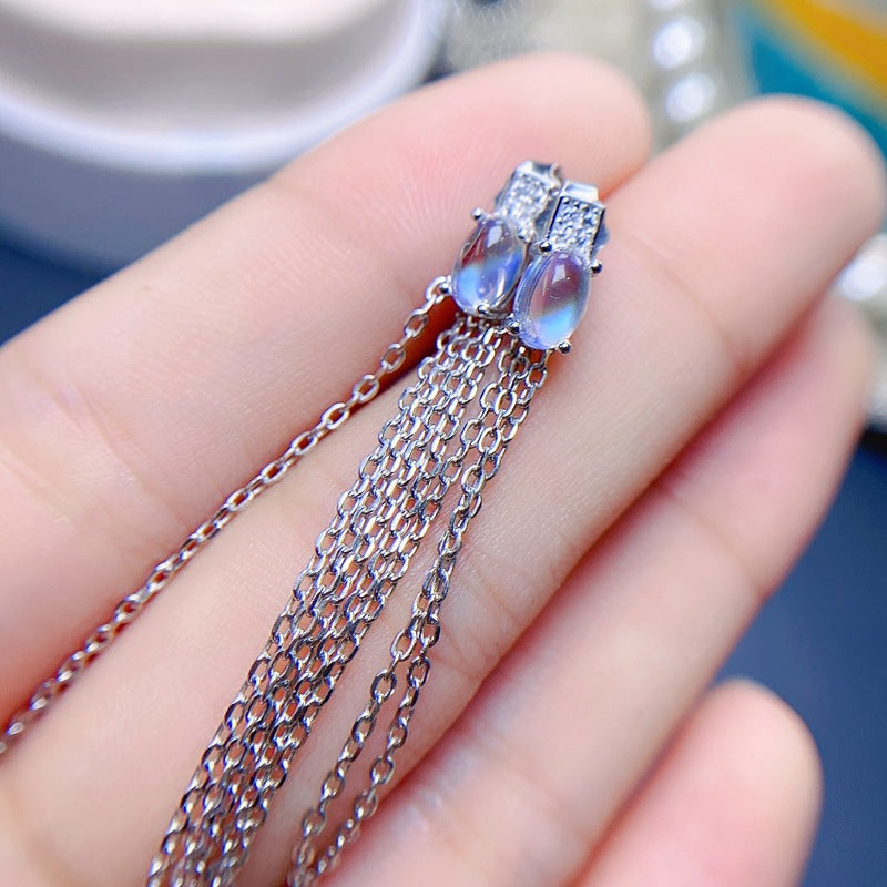 S925 Moonstone Earrings