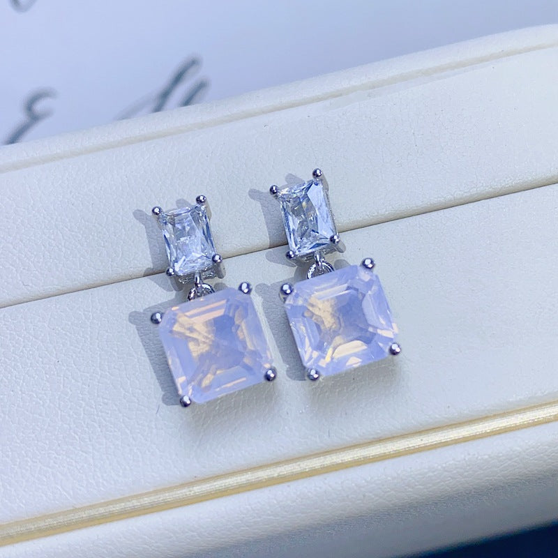 S925 Natural Lavender Amethyst Earrings