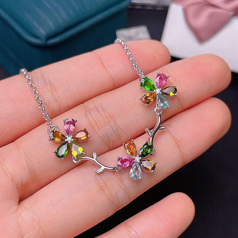 S925 Natural Tourmaline Bracelet