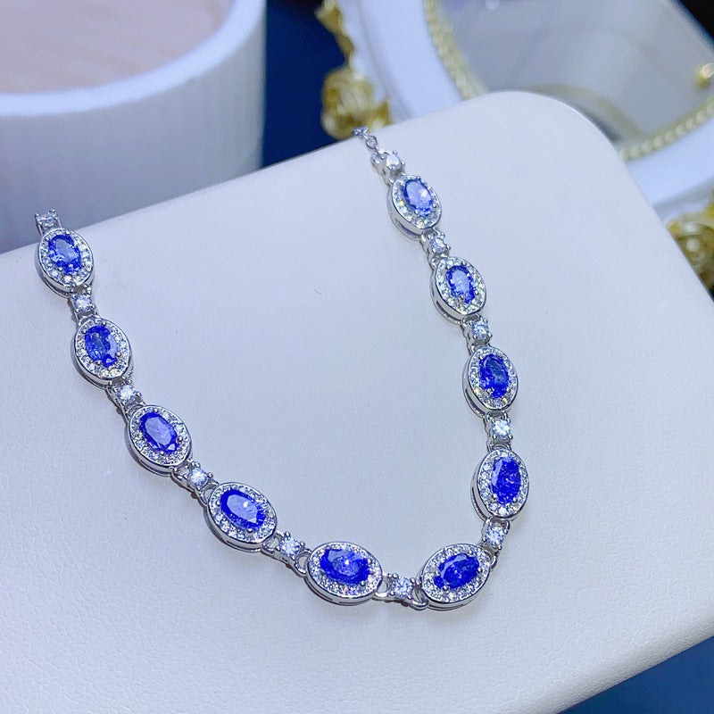 S925 Fresh and Simple Tanzanite Bracelet