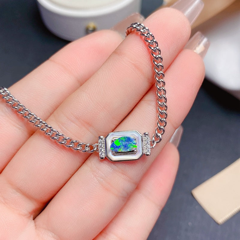 S925 Natural Opal Bracelet