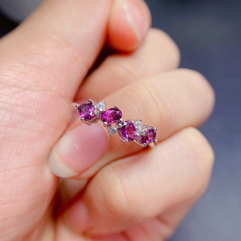 S925 Magnesium Aluminum Garnet Ring
