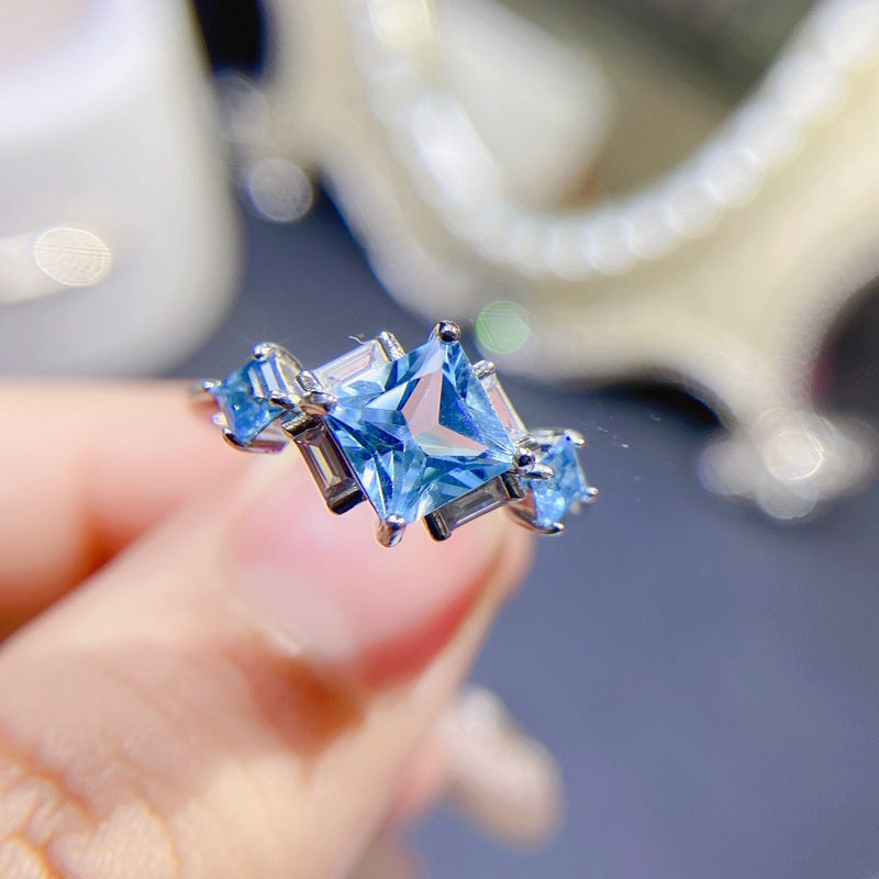 S925 Fashion Natural Topaz Ring
