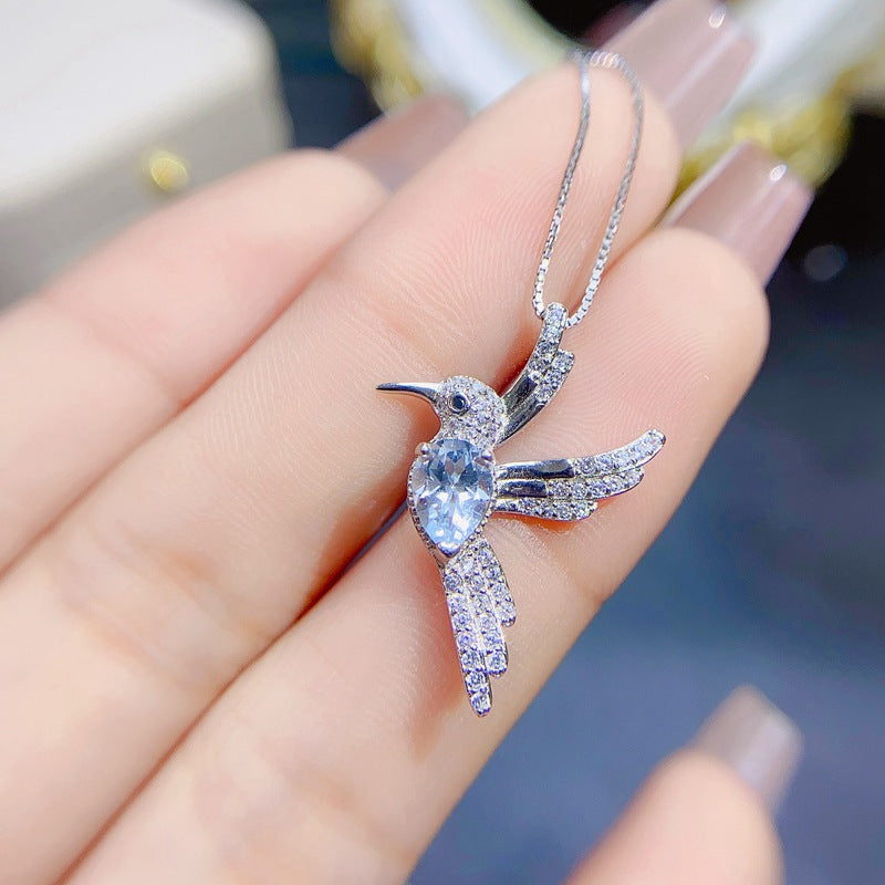 S925 Natural Water Drops Topper Cute Pendant