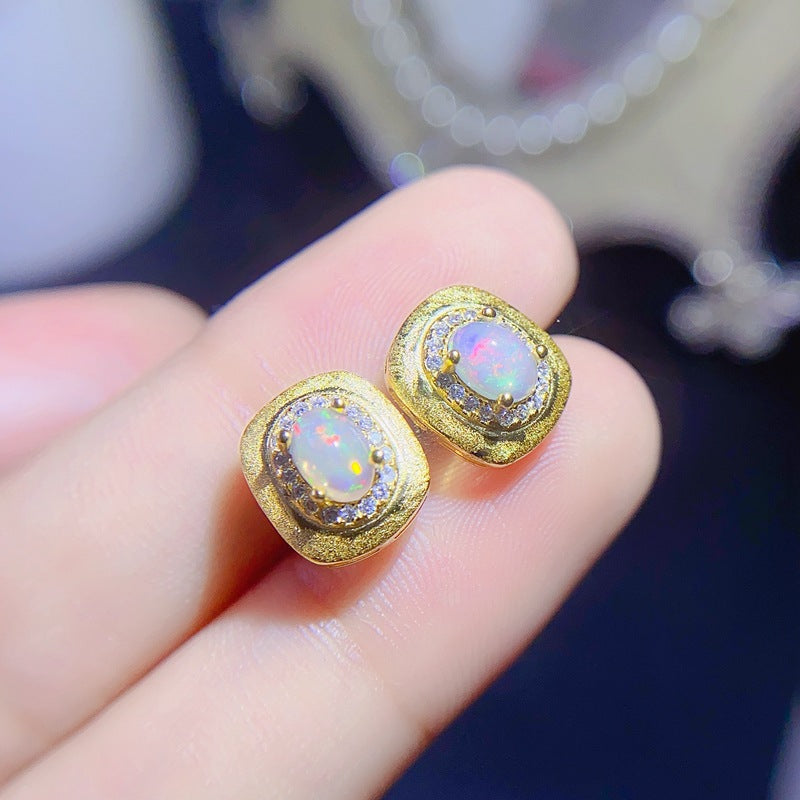 S925 Natural Opal Set