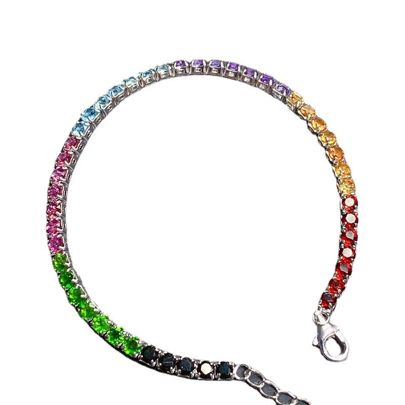 S925 Natural Colorful Treasure Candy Color Bracelet