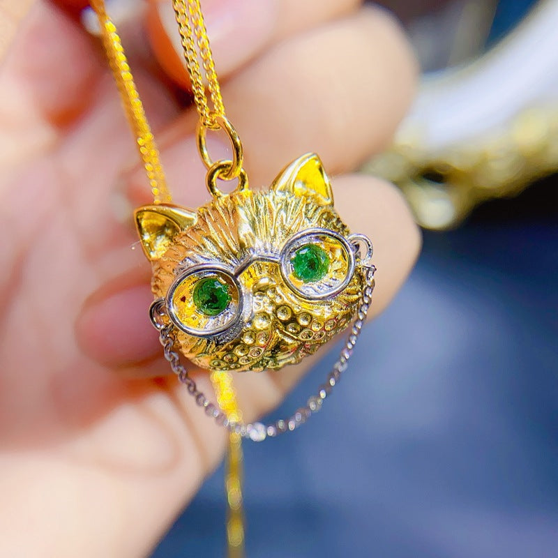 S925 Fashion Natural Emerald Pendant