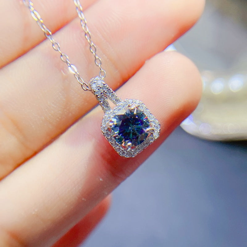 S925 moissanite diamond pendant one carat ladies pendant