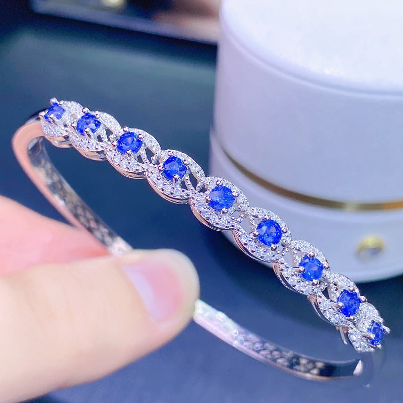 S925 Natural Sapphire Bracelet
