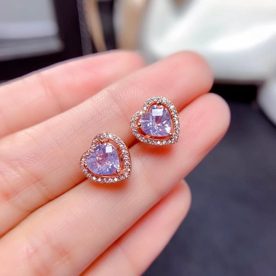 S925 New Lavender Amethyst Earrings