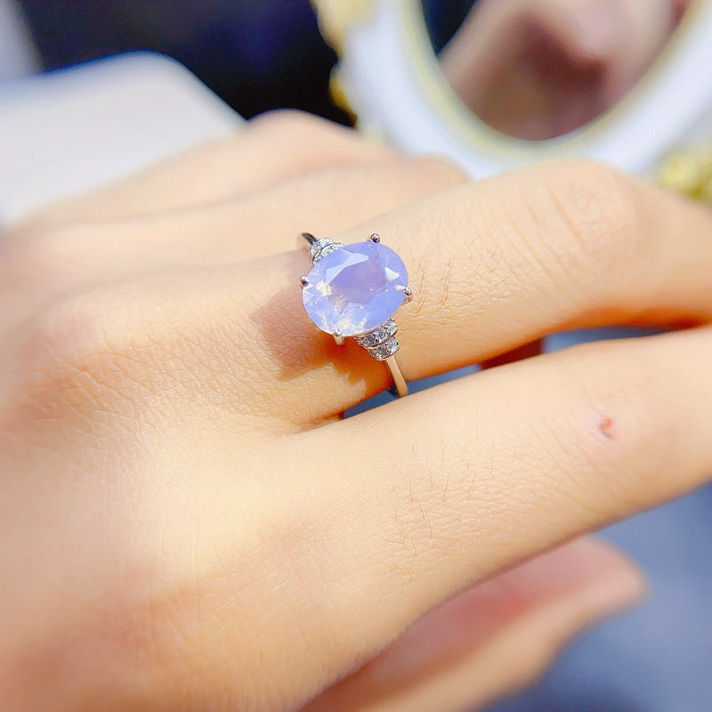S925 Natural Lavender Amethyst Ring