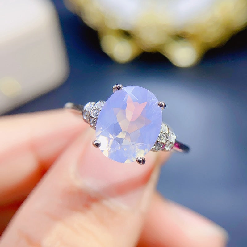 S925 Natural Lavender Amethyst Ring