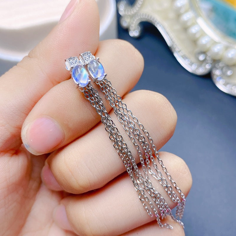 S925 Moonstone Earrings