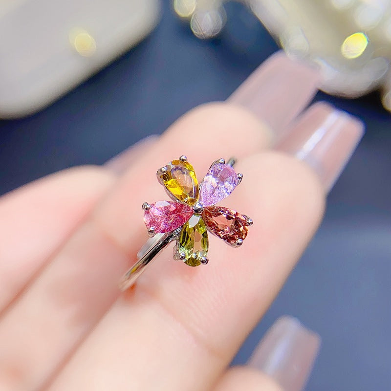 S925 Natural Candy Tourmaline Set
