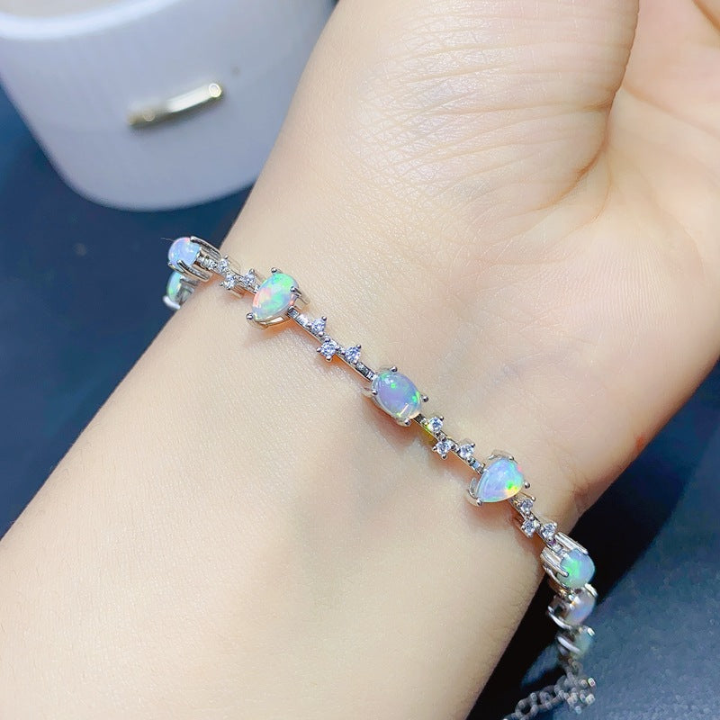 S925 Natural Opal Bracelet