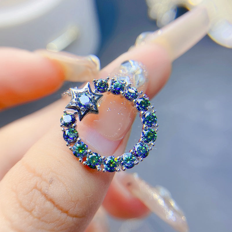 S925 Basket Colorful Moissanite Diamond Pendant