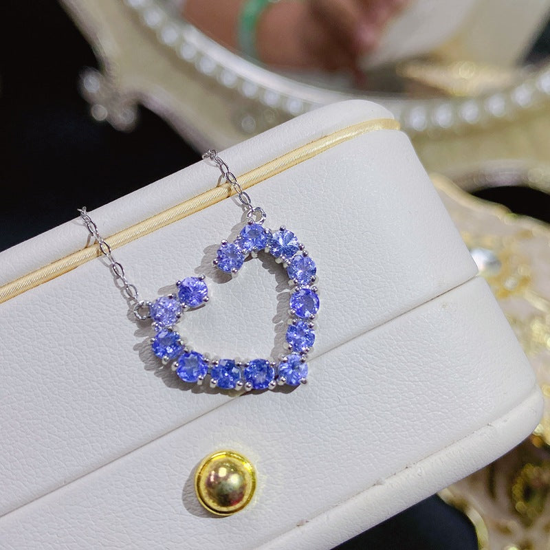 S925 Love Natural Tanzanite Necklace