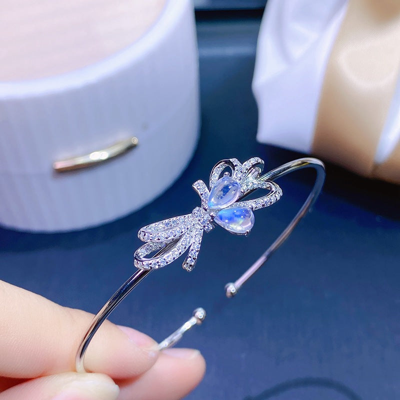 S925 Natural Aquamarine Bracelet