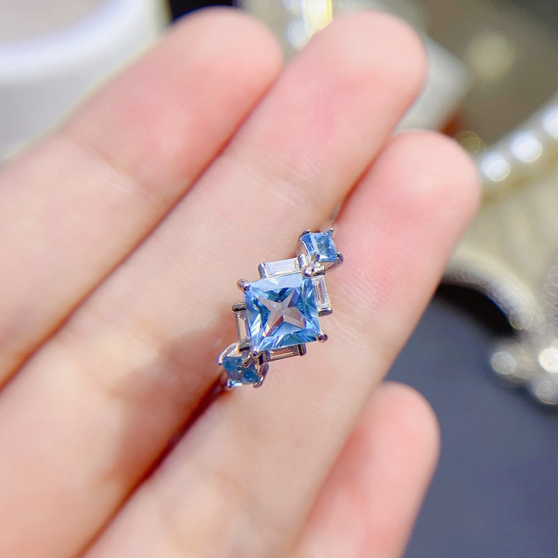 S925 Fashion Natural Topaz Ring