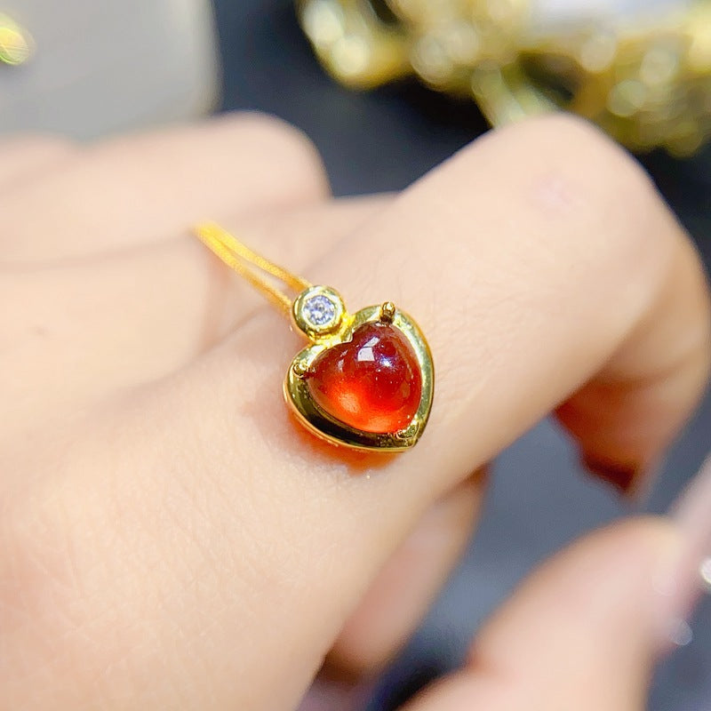 S925 Women's Fanta Garnet Pendant