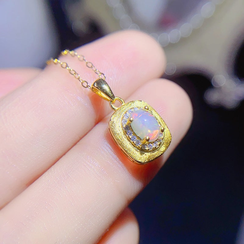 S925 Natural Opal Set