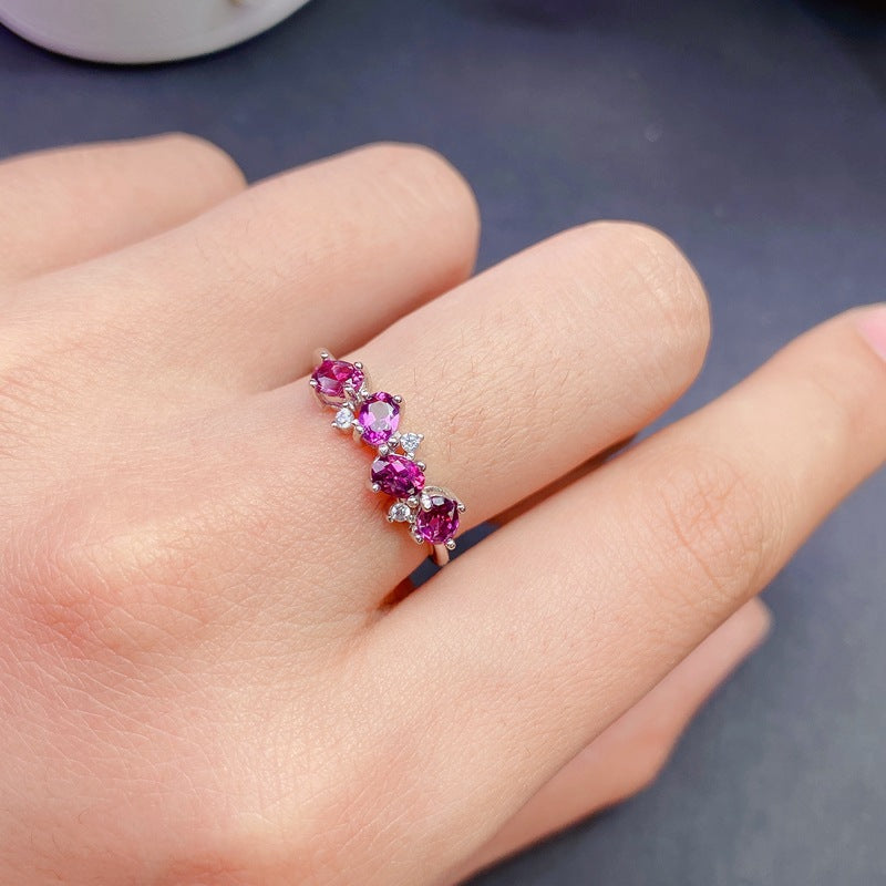 S925 Magnesium Aluminum Garnet Ring
