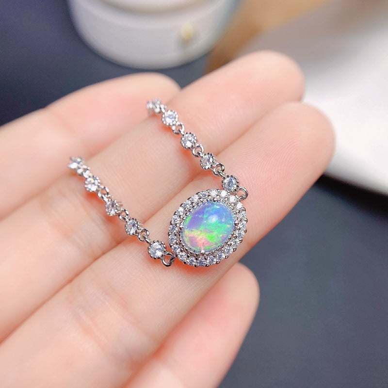 S925 Natural Delicate Opal Bracelet