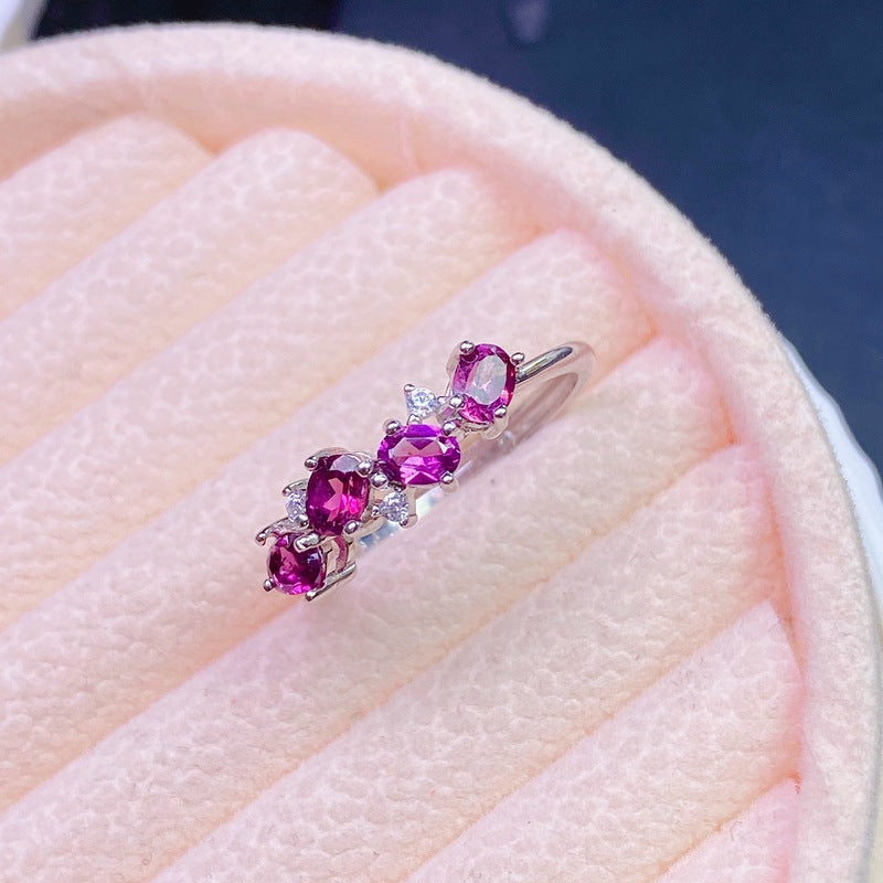 S925 Magnesium Aluminum Garnet Ring