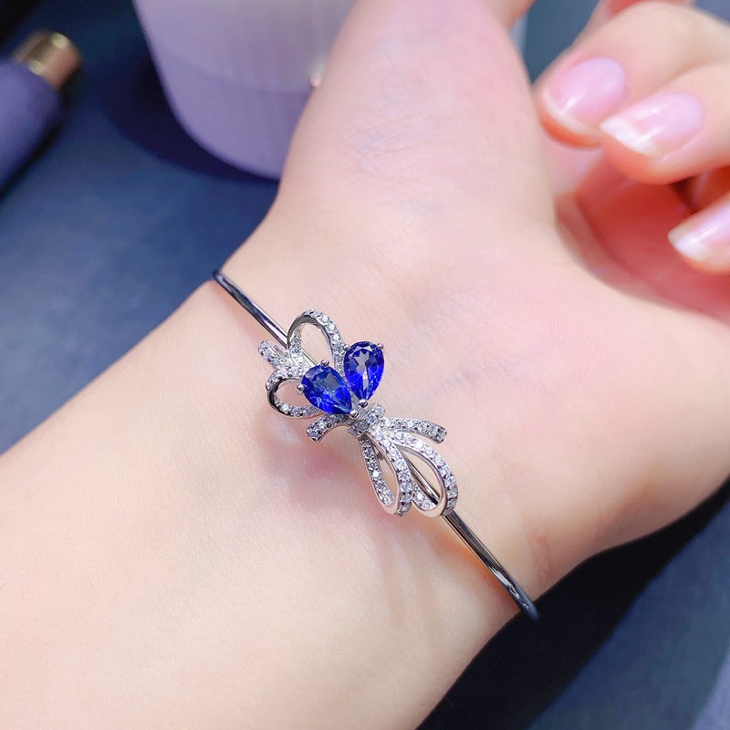 S925 Natural Sapphire Bracelet