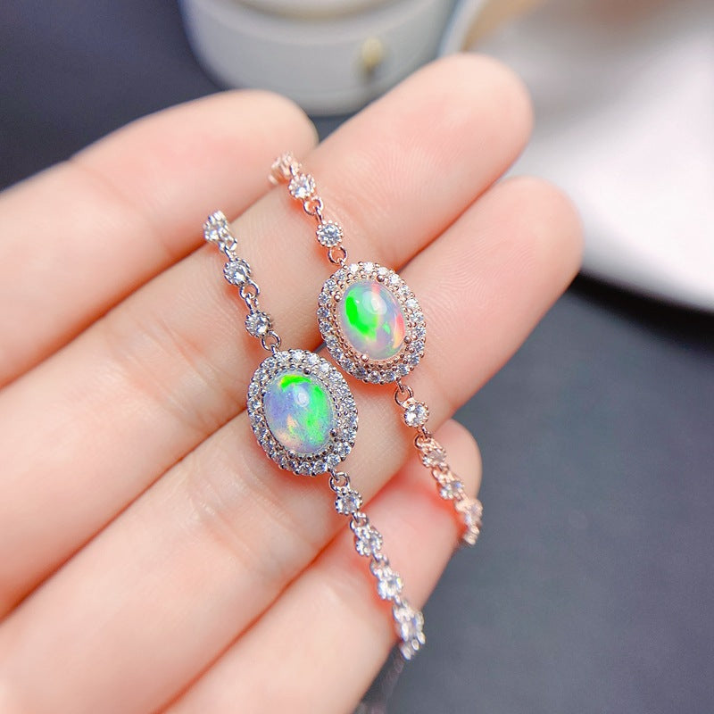 S925 Natural Delicate Opal Bracelet