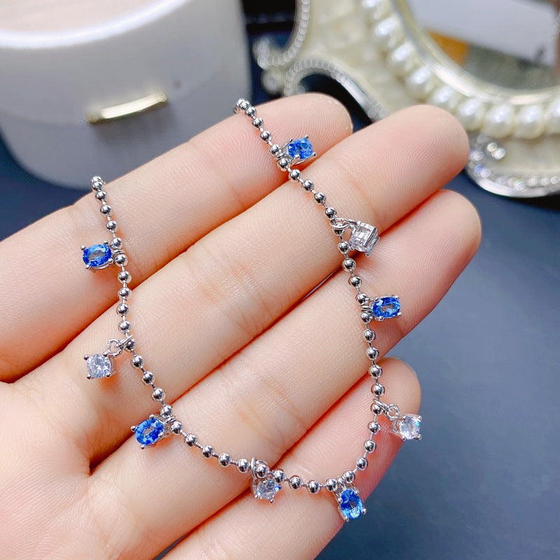 S925 Natural Topaz Bracelet Luxurious and exquisite model