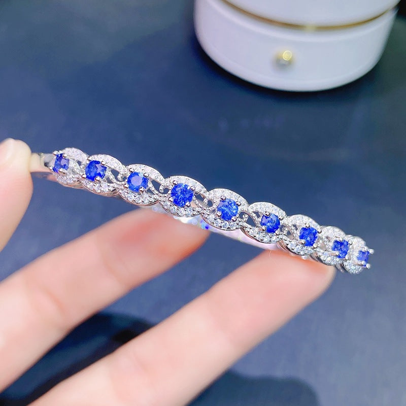 S925 Natural Sapphire Bracelet