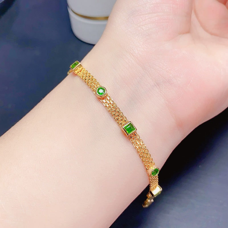 S925 Natural Tourmaline Bracelet