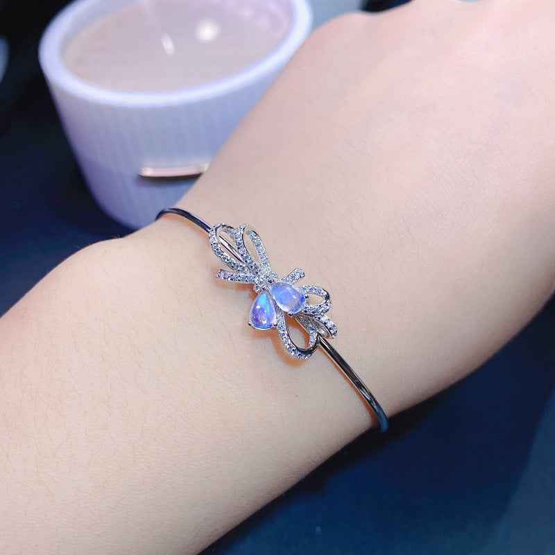 S925 Natural Aquamarine Bracelet