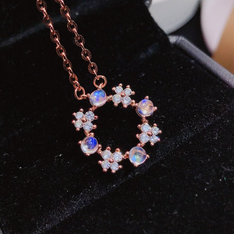 S925 Natural Color Gemstone Necklace