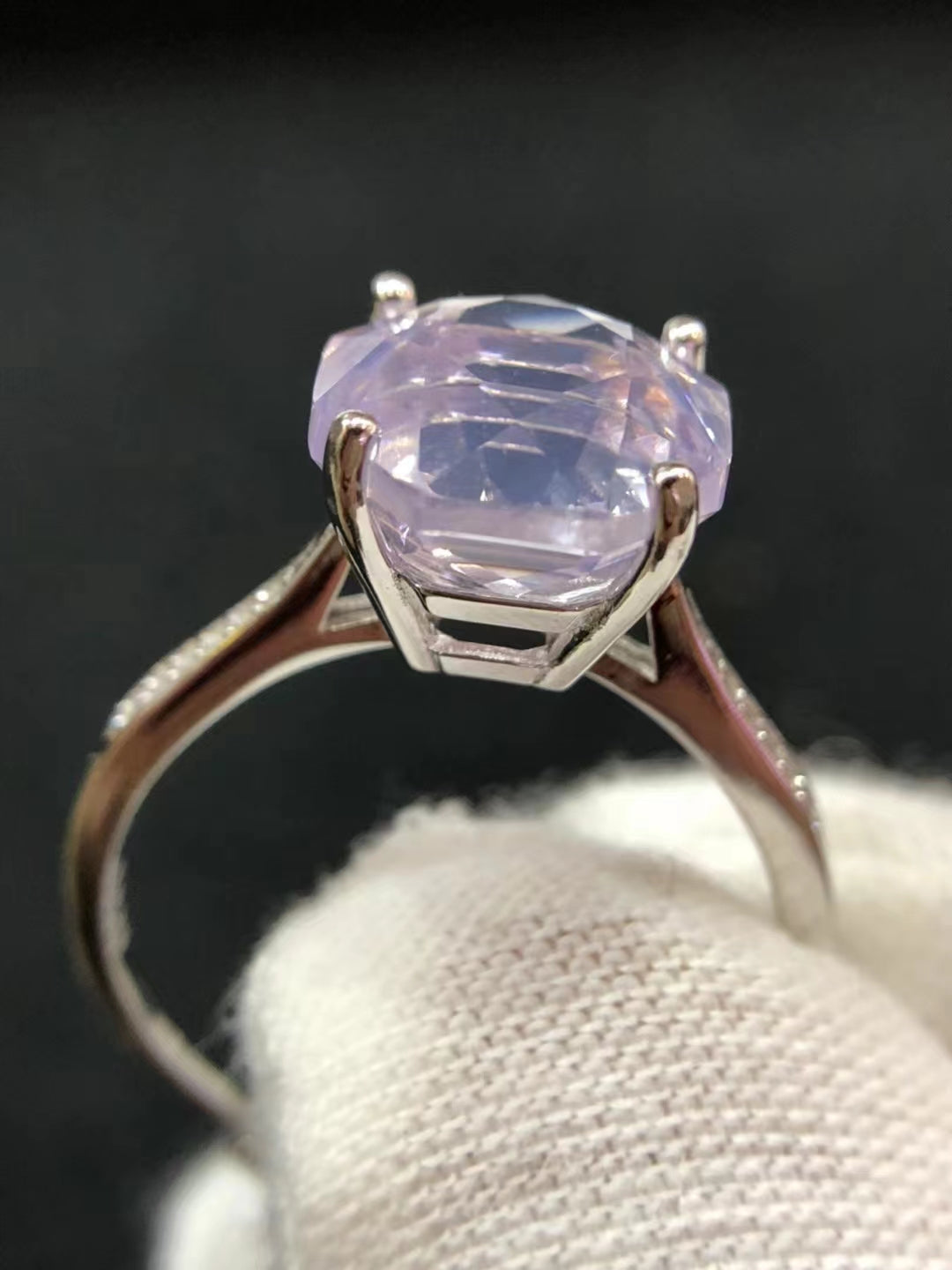 S925 Rose Cut Amethyst Ring