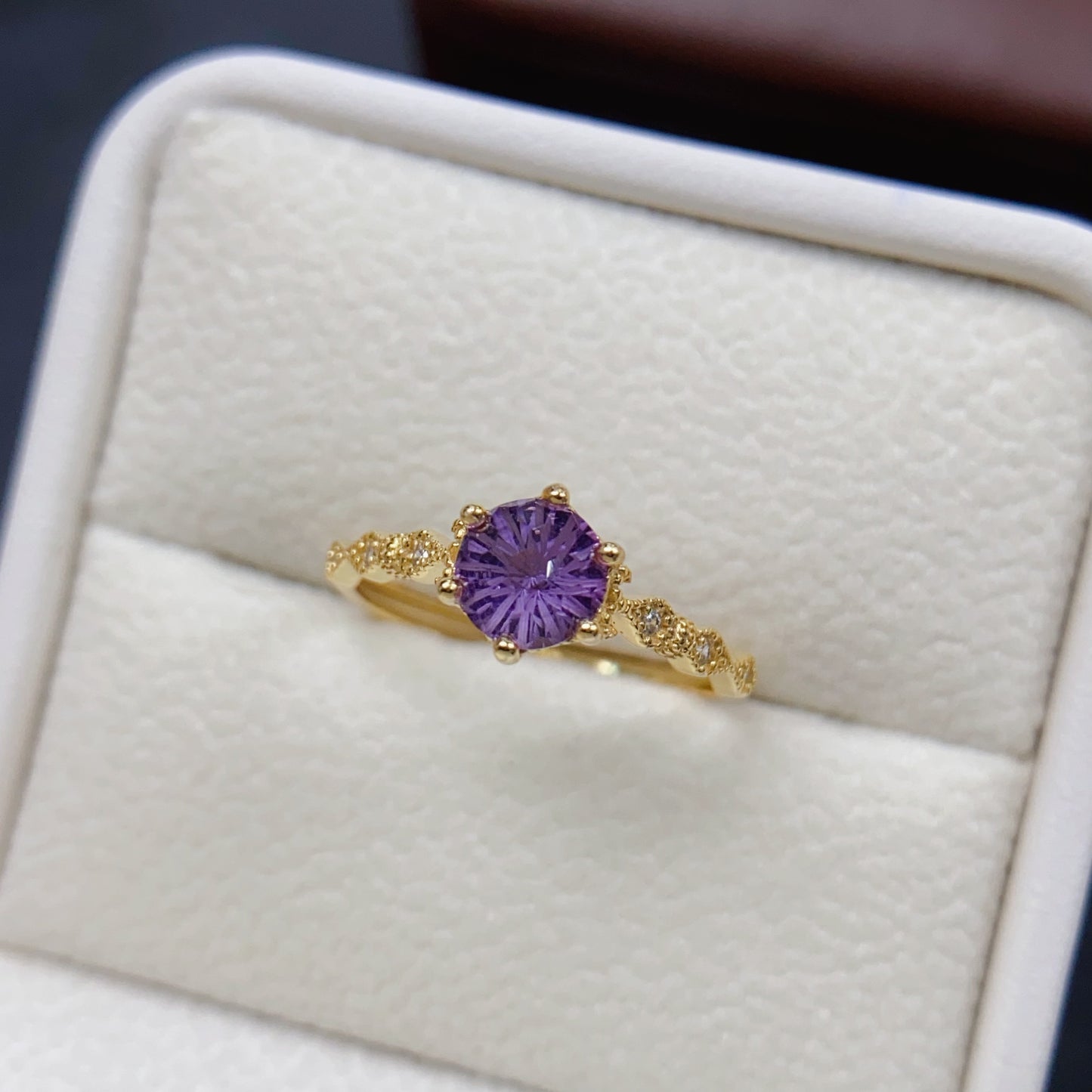 Natural Amethyst Ring, Adjustable, High Quality✨925 Silver, Unique Gift for Her