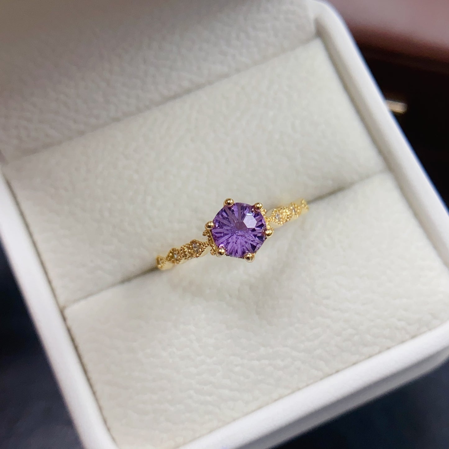 Natural Amethyst Ring, Adjustable, High Quality✨925 Silver, Unique Gift for Her