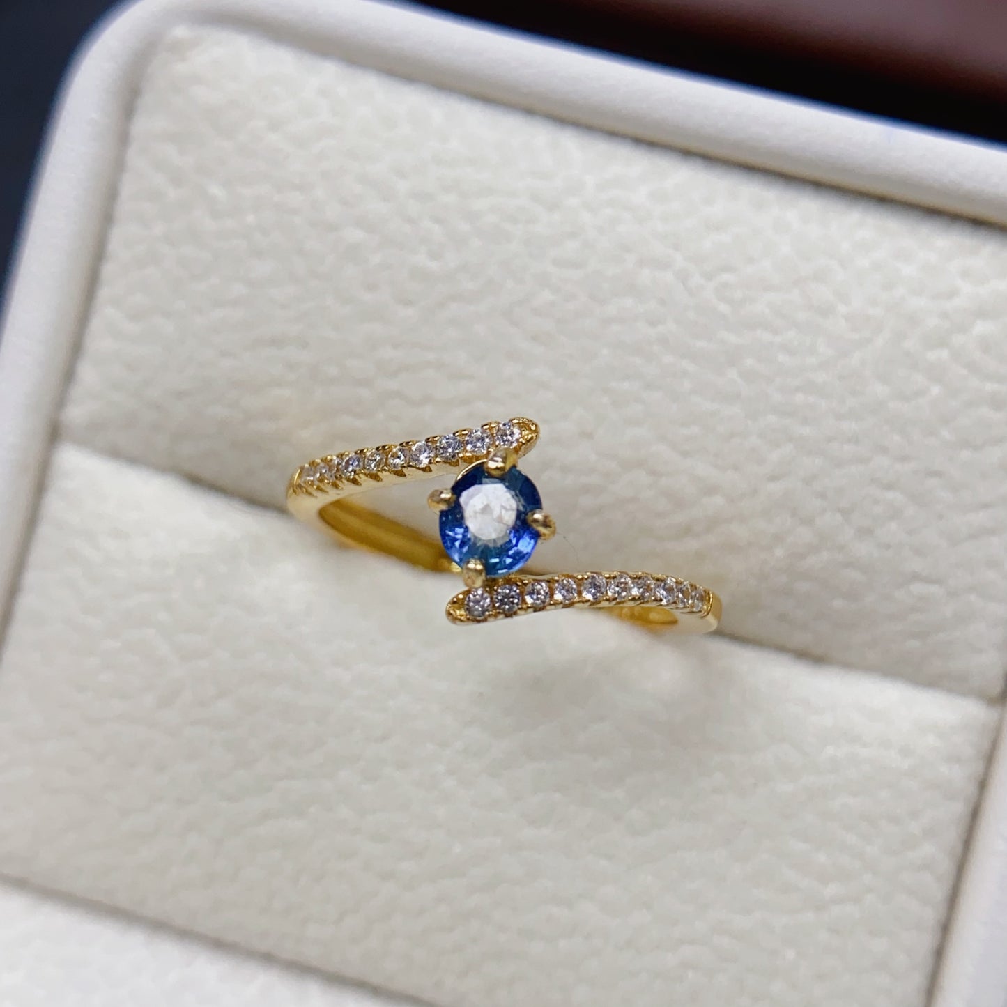 Natural Sapphire Ring, Adjustable, Royal Blue✨925 Silver, Minimalist Gift for Her