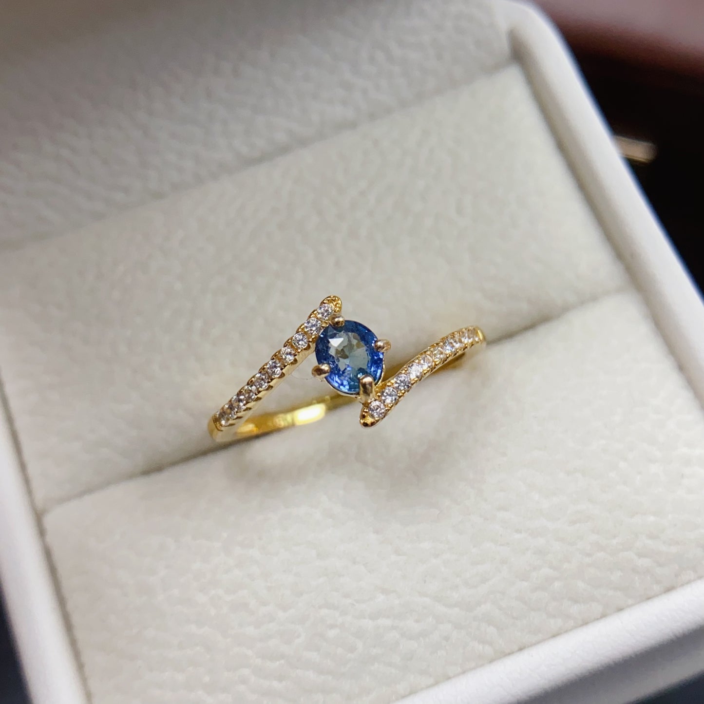 Natural Sapphire Ring, Adjustable, Royal Blue✨925 Silver, Minimalist Gift for Her