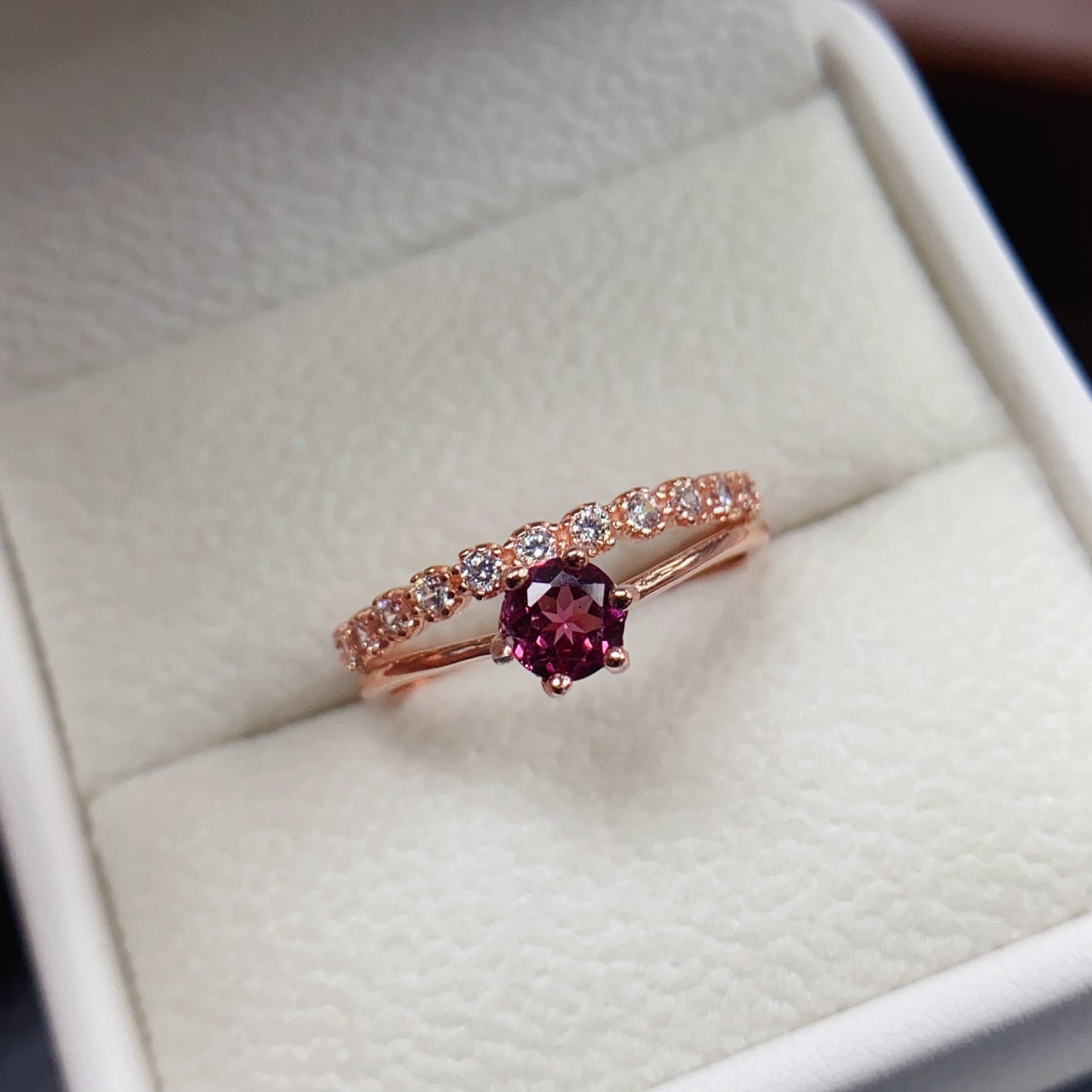 Natural Pyrope Garnet Ring | 5x5mm Round | 925 Silver | Fine Craftsmanship | Adjustable Open | Rare Gemstone | January Birthstone | Minimalist Gift